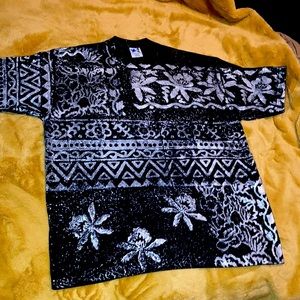 NWOT VTG Single Stitch Shiny Floral 90s EZL shirt Marcy’n Me Size XL Deadstock